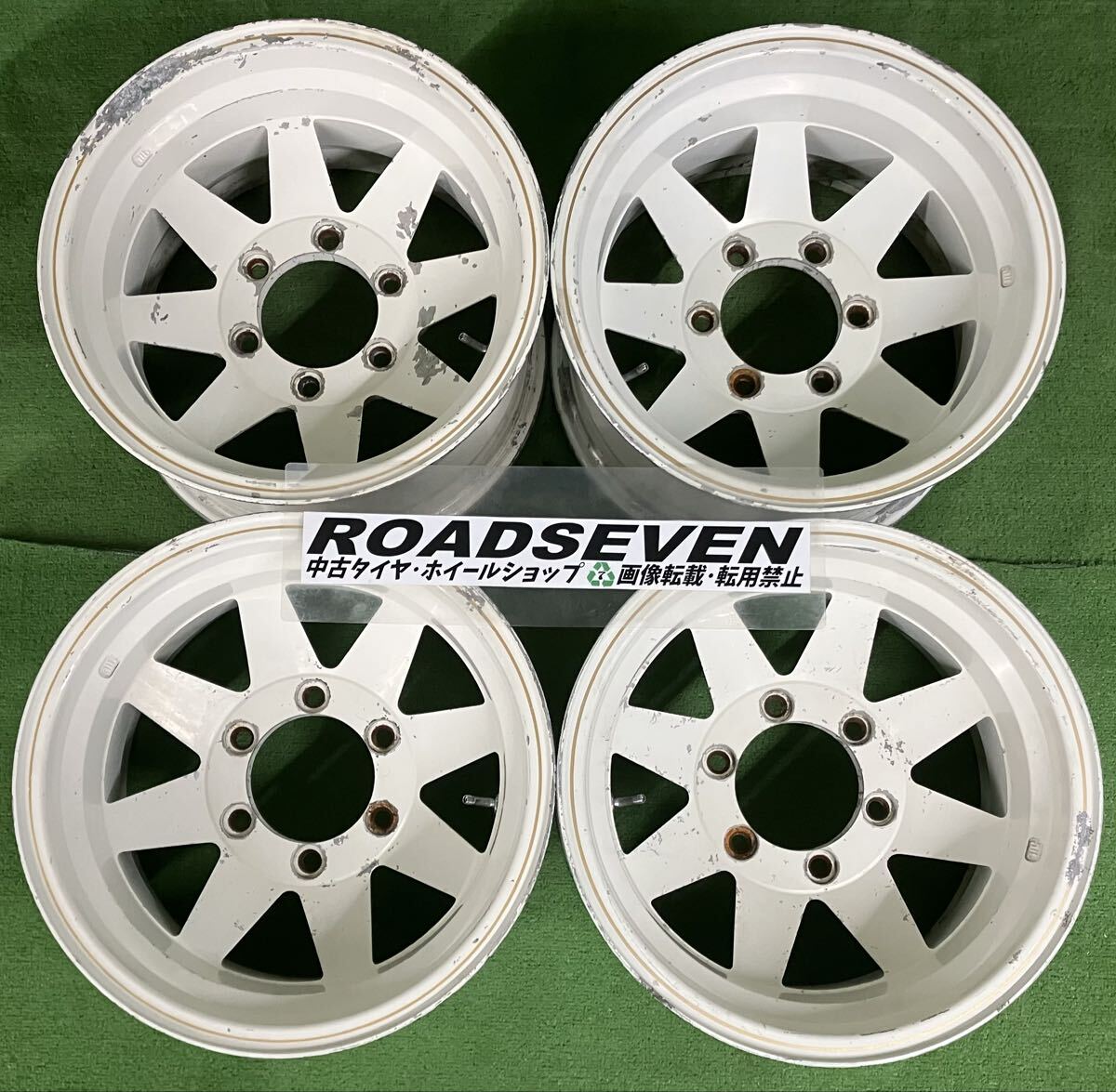 ASAHI 深リム！希少サイズ マッドスポーク4本15×8.5J-27 ジムニー