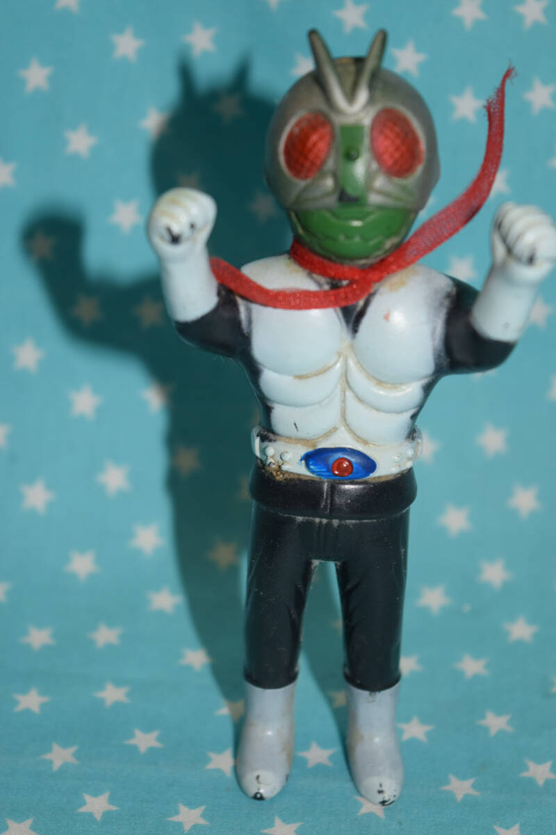 中古】☆当時物 パトラ 仮面ライダー 新1号 ソフビ ペンダント