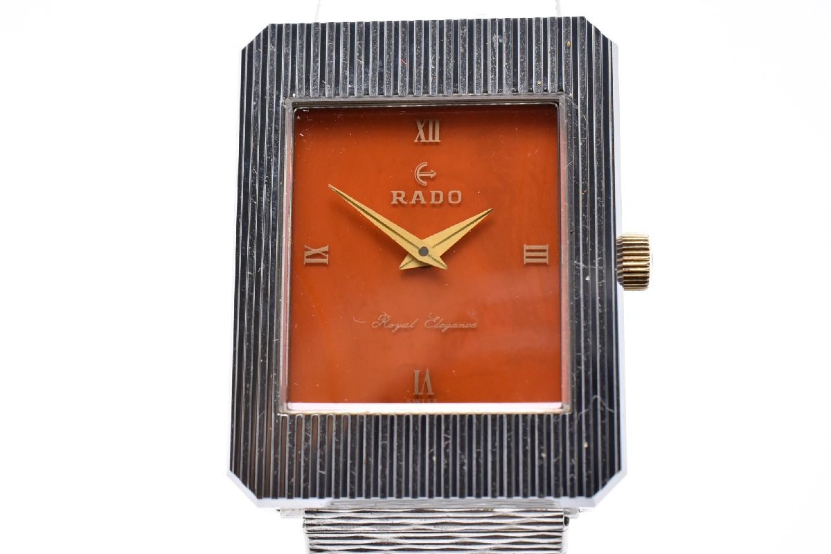 ⭐️（美品）【RADO】ラドー ロイヤルエレガンス 銀無垢 手巻きヴィンテージ時計 腕時計 RADO ラドー ロイヤルエレガンス メンズ自動巻 ETA 2821 Ag925