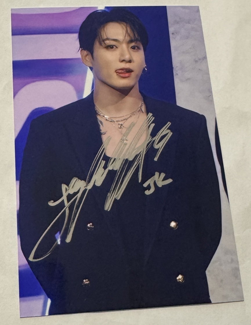 BTS(ジョングク)直筆サイン入り写真の落札情報詳細 - Yahoo