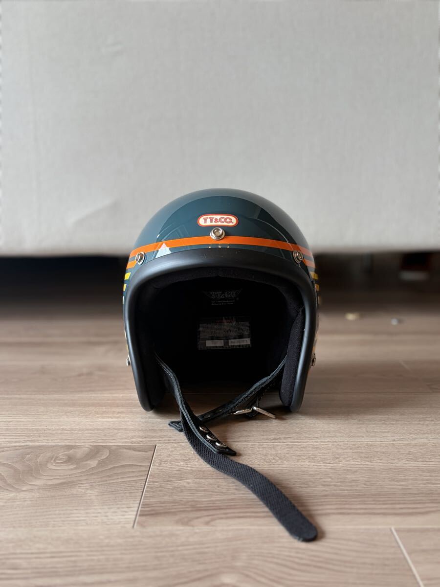 TT&CO スーパーマグナム スモールジェットヘルメット シルバー 57