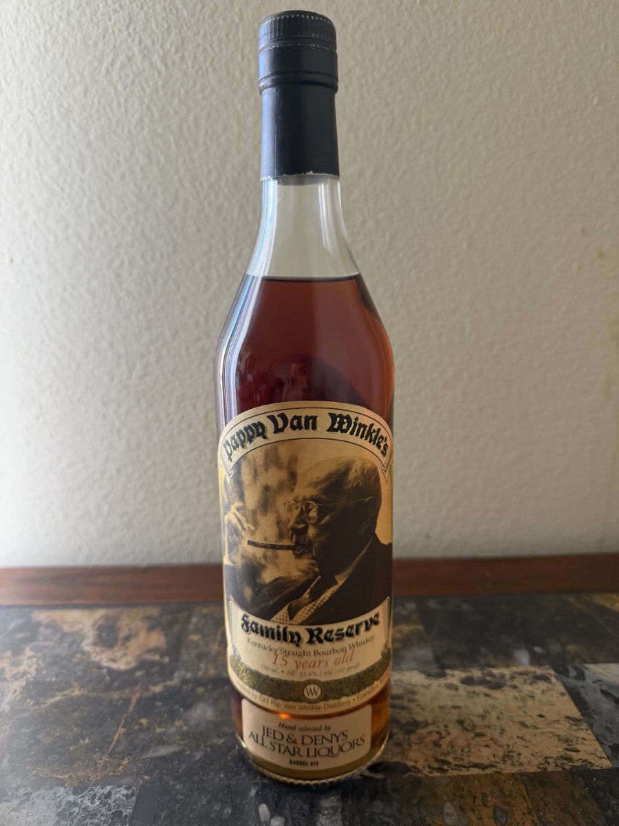 未使用に近い】未開封 パピーヴァンウィンクル15年 Stizell Weller