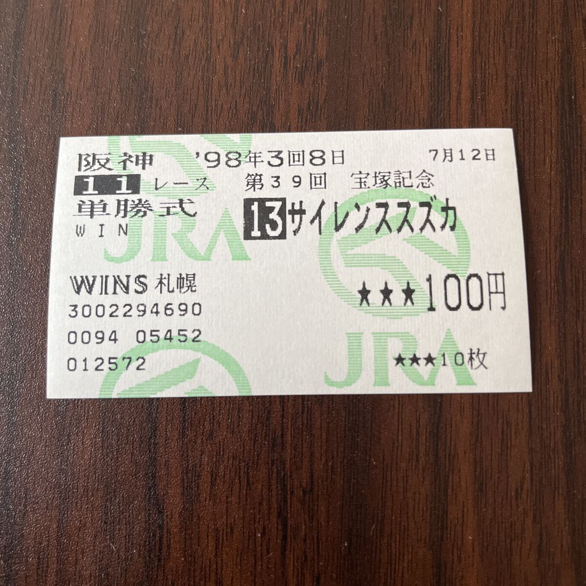 目立った傷や汚れなし】サイレンススズカ 大型A1ポスター（594×841mm