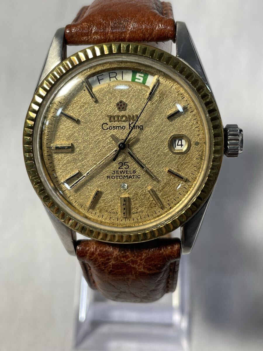 ☆稼働品♪TITONI Cosmo King チトーニ コスモキング 737-SC 25石
