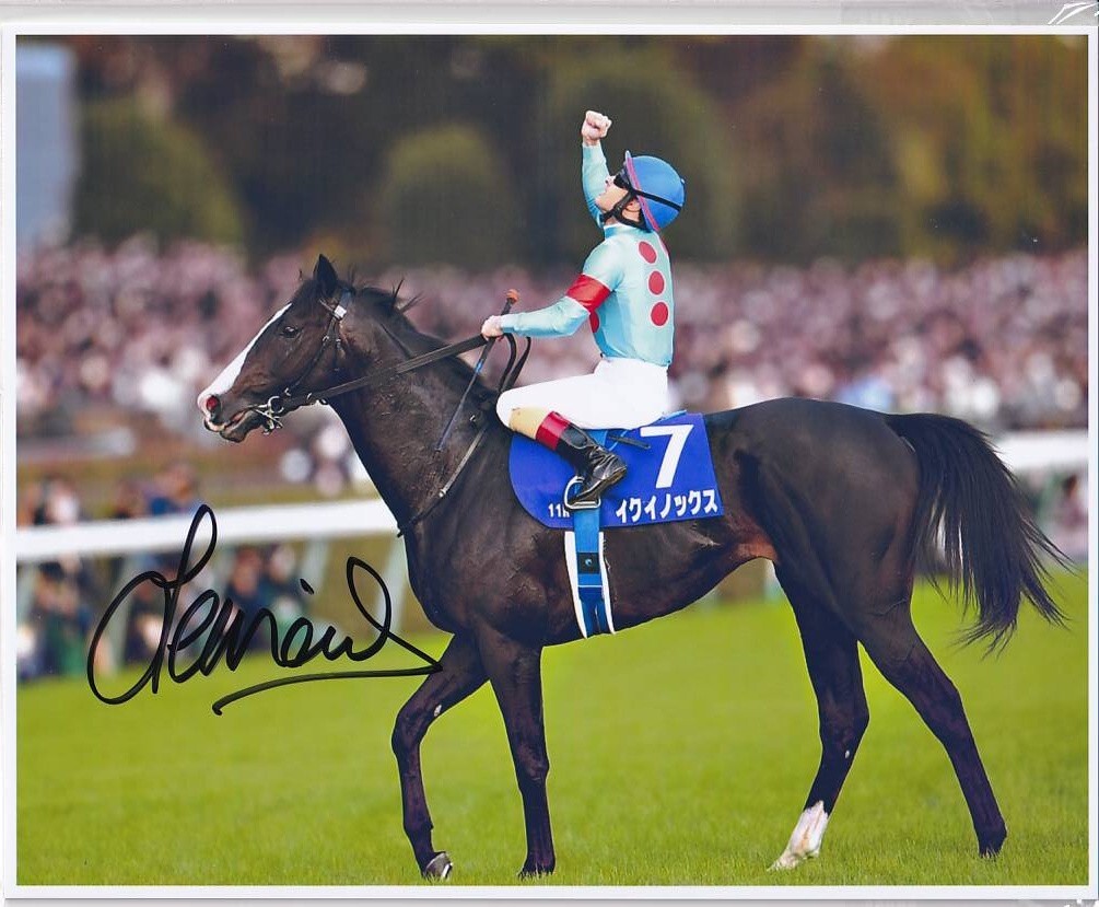 新品】◇JRA クリストフ・ルメール騎手 直筆サイン色紙 サートゥルナー