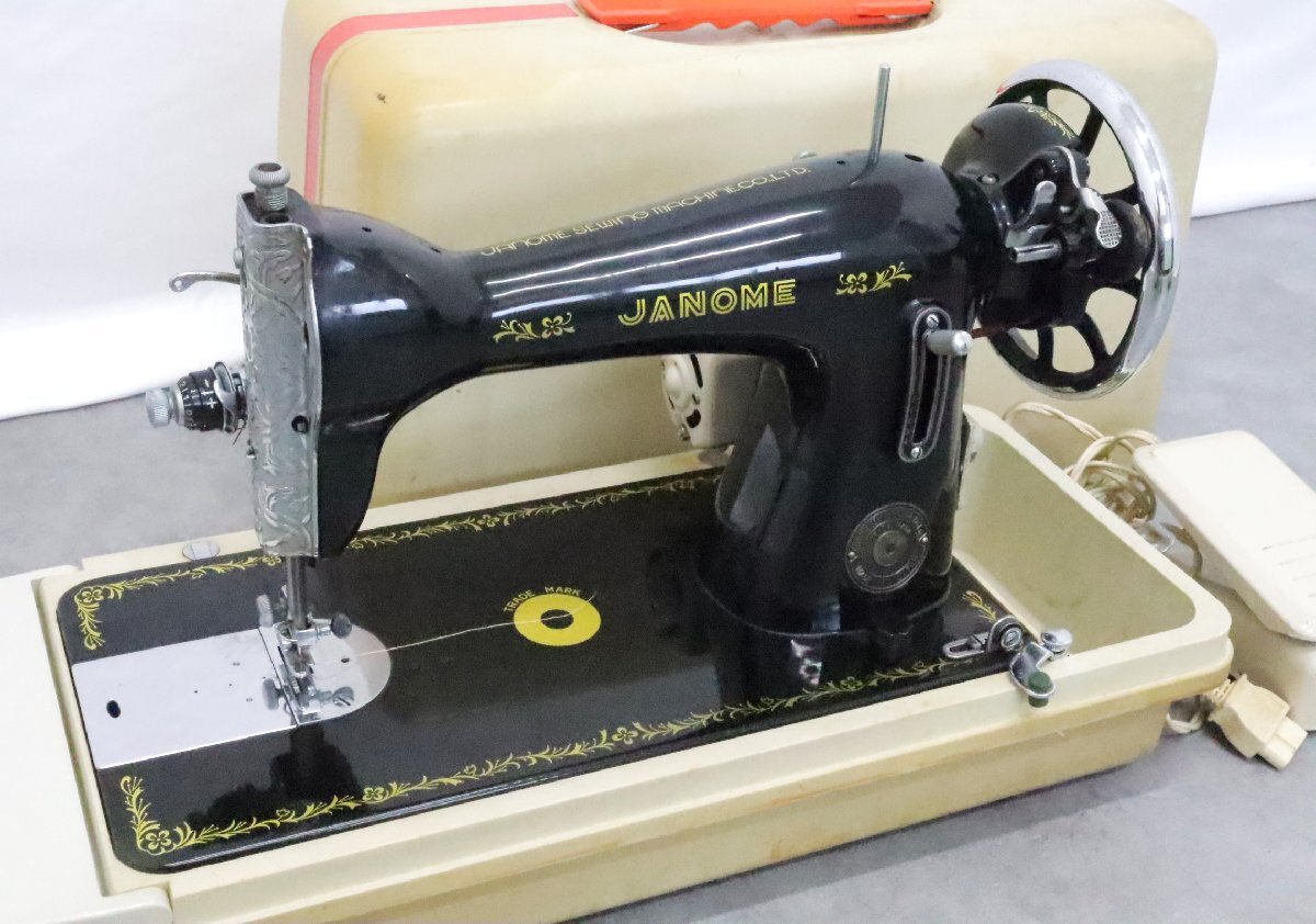 ジャノメ ミシン JANOME 足踏み電動ミシン ミシン台 MODEL804 昭和