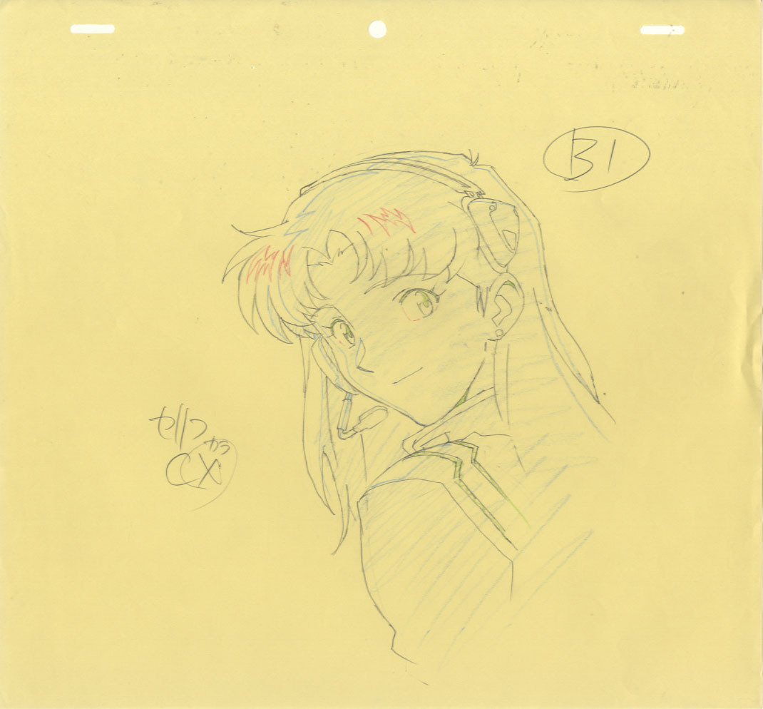 新世紀エヴァンゲリオン①！直筆！番組制作資料、現物！ラフ原画等! の