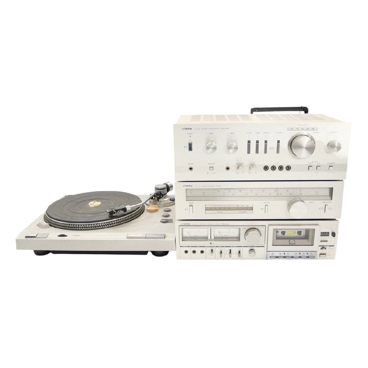 レトロ! TRIO ステレオ オーディオラックセット カセットデッキKX-500