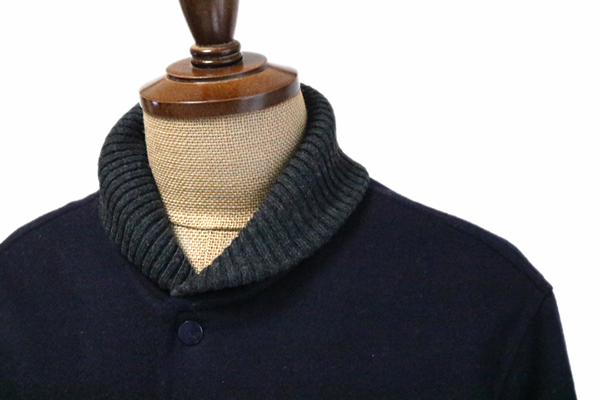 ☆美品☆ SHIPS【英国Day&Lloyd社製】メルトン スタジャン ネイビー M