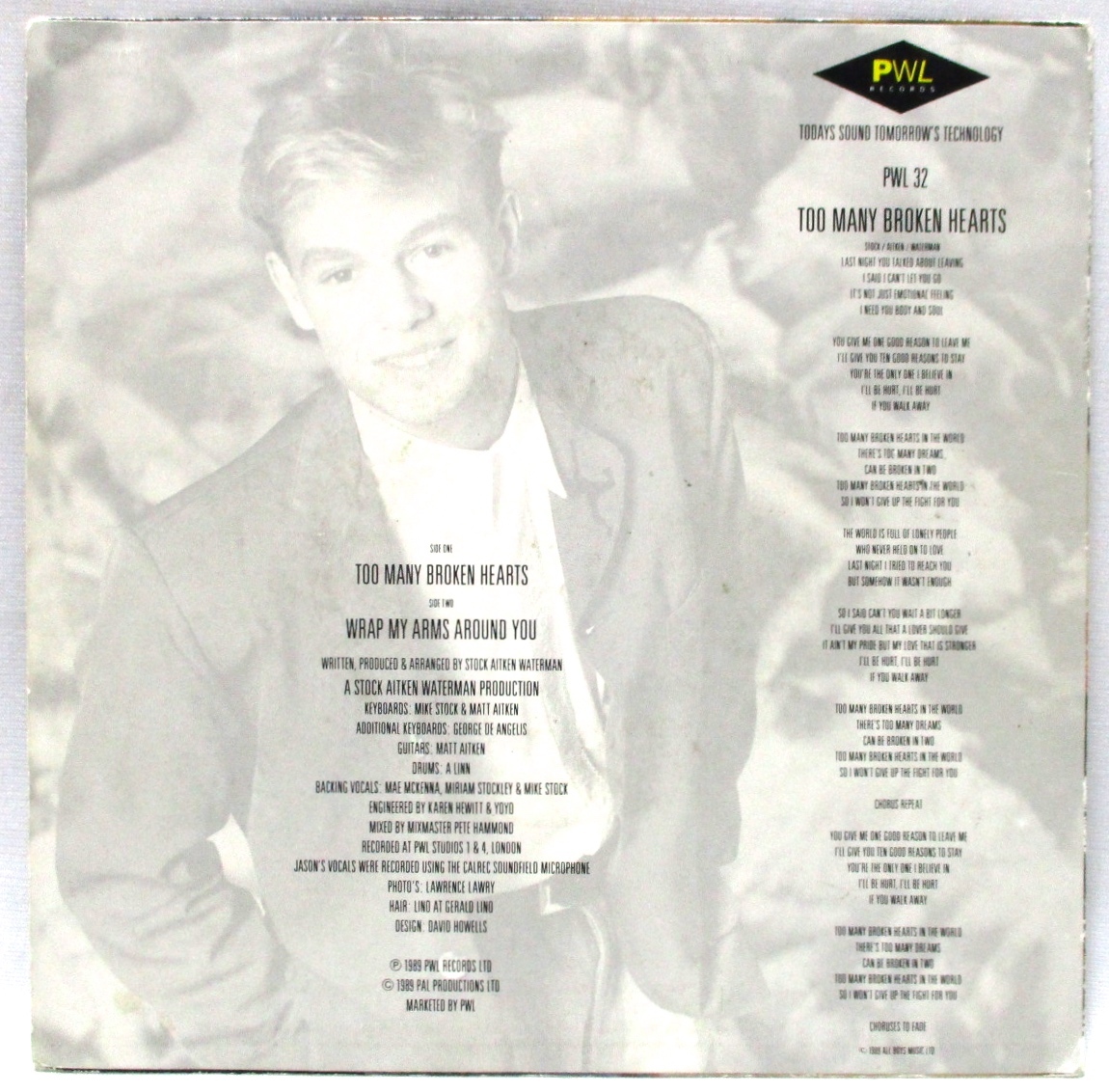 欧7 Jason Donovan Too Many Broken Hearts 19 欧州盤 7インチシングルレコード ユーロビート Pwl 藤井隆 ナンダカンダ の落札情報詳細 ヤフオク落札価格情報 オークフリー スマートフォン版