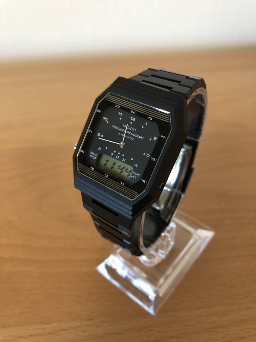 RICOHリコDUALTIME CHRONOGRAPH RIQUARTZデジアナ