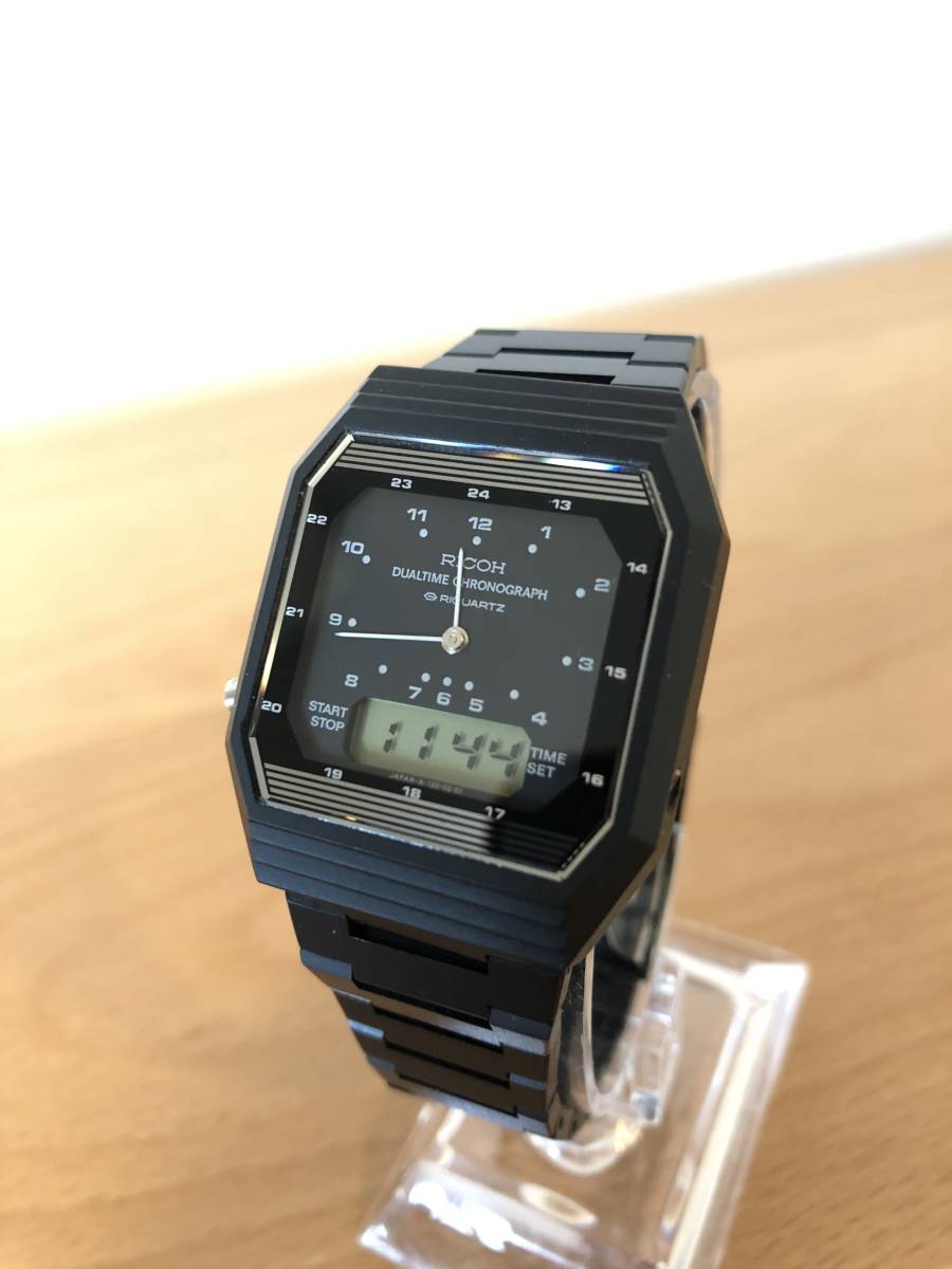 RICOHリコDUALTIME CHRONOGRAPH RIQUARTZデジアナ RICOHリコDUALTIME CHRONOGRAPH RIQUARTZデジアナ