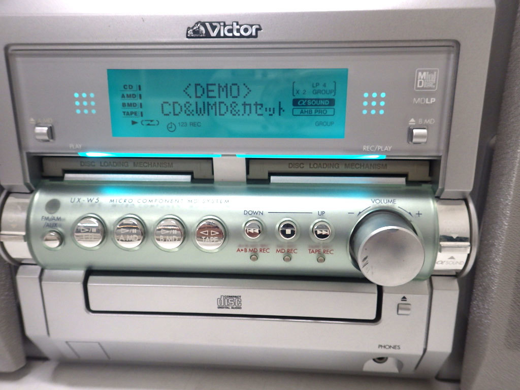 ビクター Victor CA-UXW5 UX-W5 マイクロコンポーネントMDシステム CD 