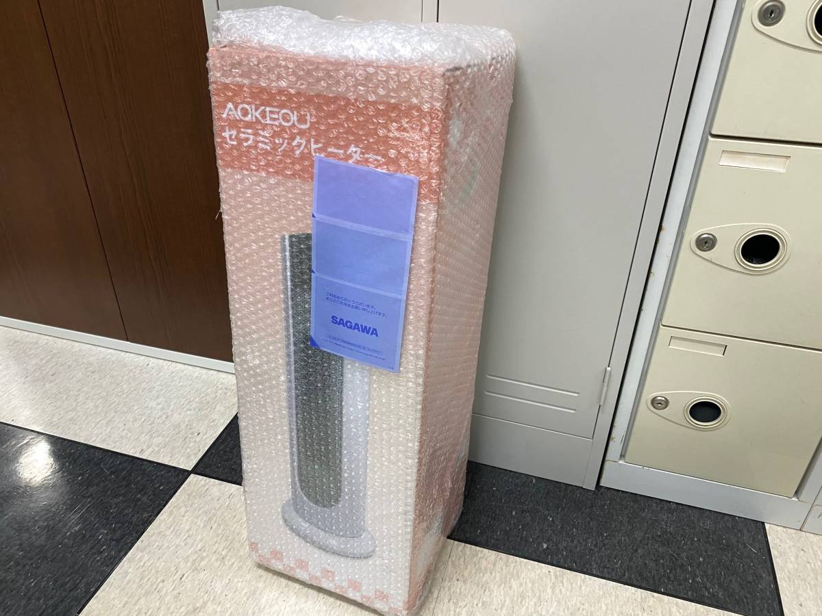 新品】1円～ AOKEOU セラミックヒーター KS-1500NR リモコン付き 白