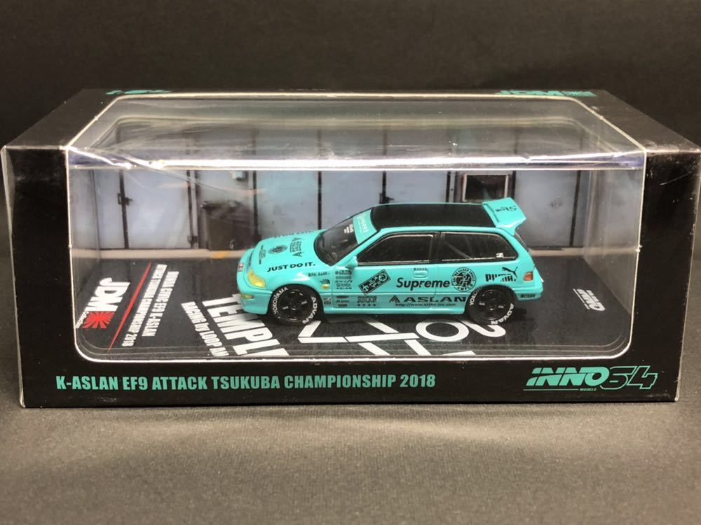 新品】INNO MODEL 1/64 ホンダ シビック EF9 K-ASLAN 筑波