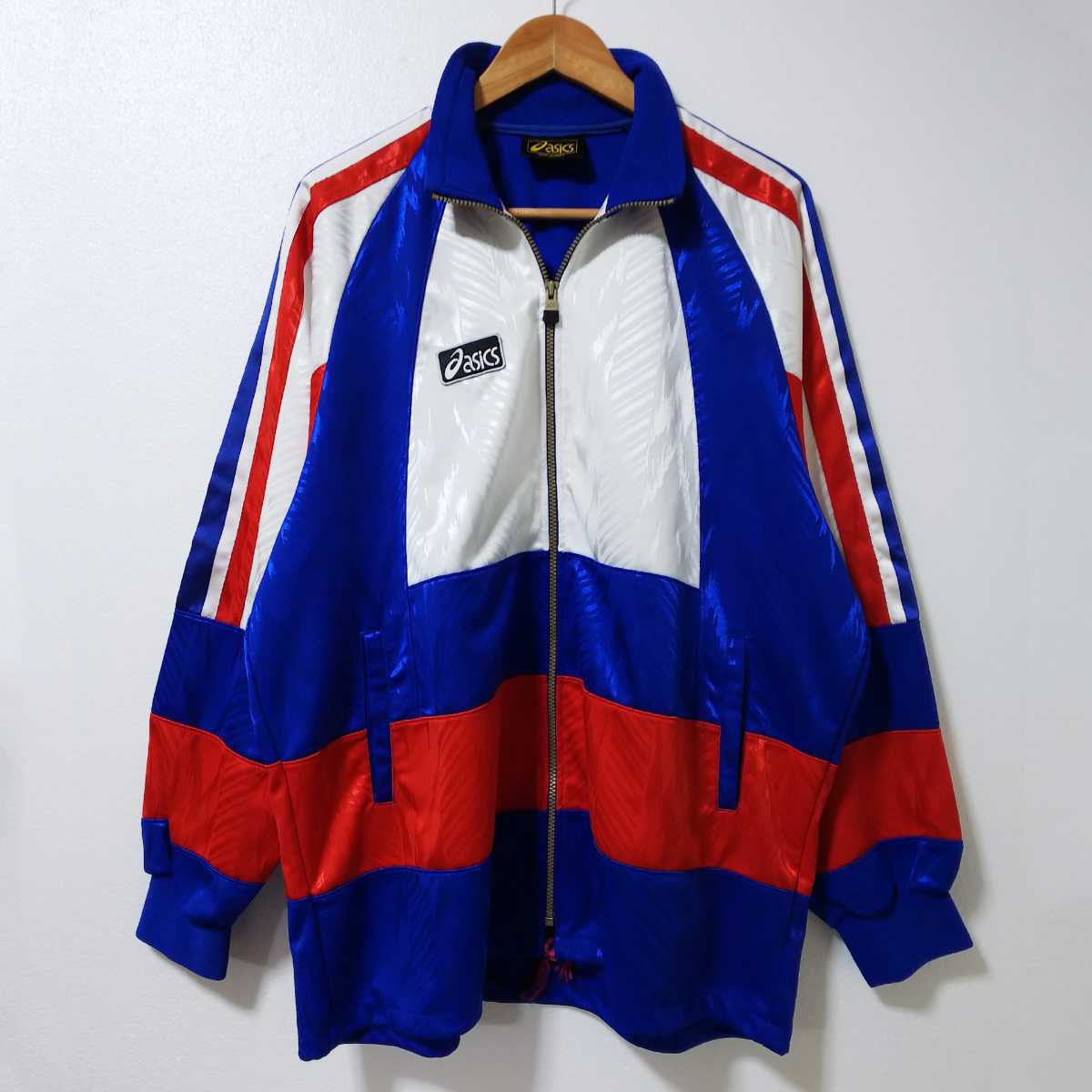 アシックス　90s　ジャージ　セットアップ　トリコロールカラー　上下 アシックス 90s ジャージ セットアップ トリコロールカラー 上下