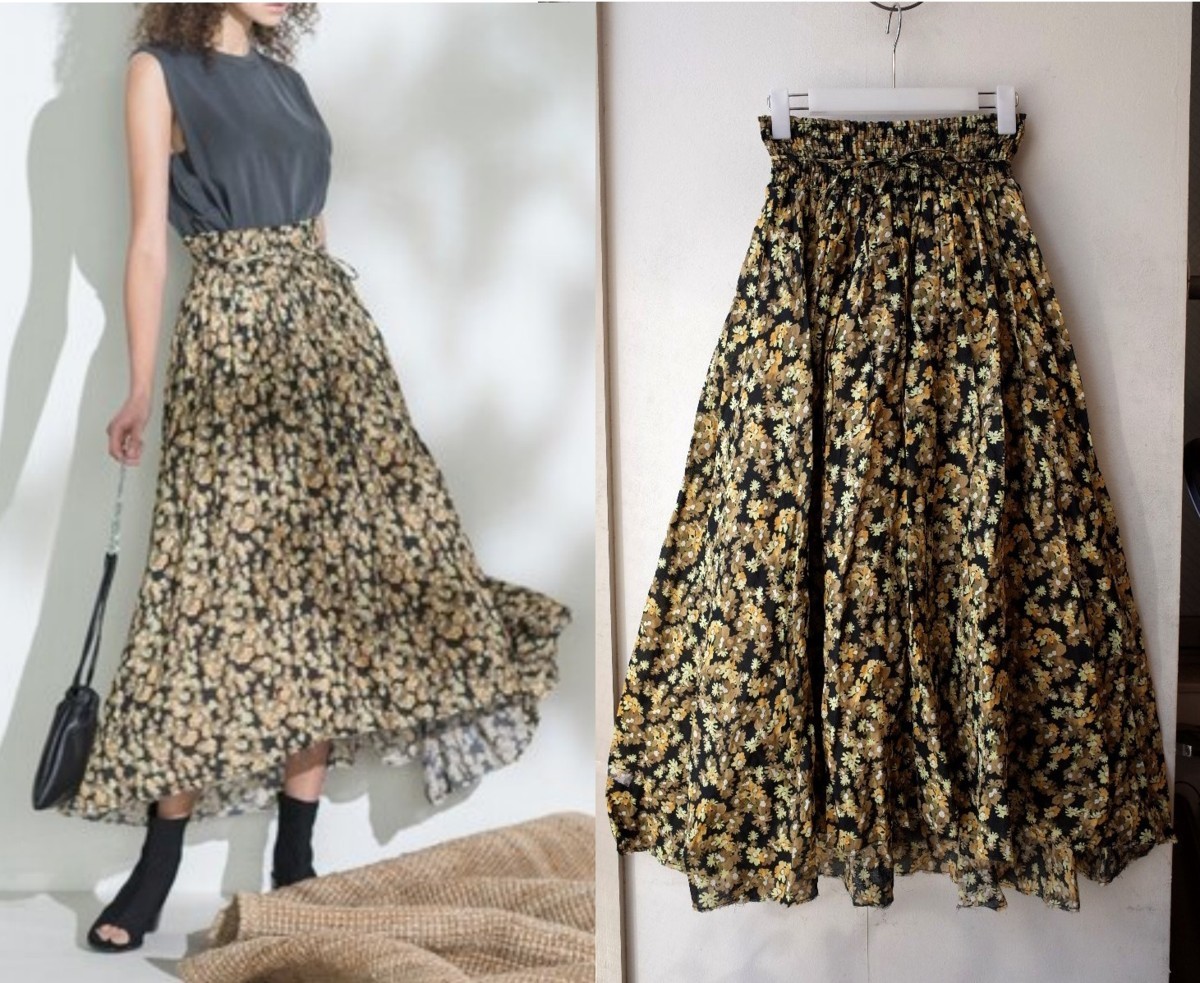 19年 ミラオーウェン Size１ Sサイズ カットオフヘムフレアスカート 花柄 古着のgplus広島 04z2 の落札情報詳細 ヤフオク落札価格情報 オークフリー スマートフォン版