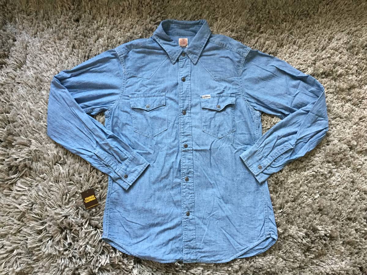STANDARD CALIFORNIA ダンガリーシャツ　XL Standard California スタンダードカリフォルニア ネイビー ビンテージ