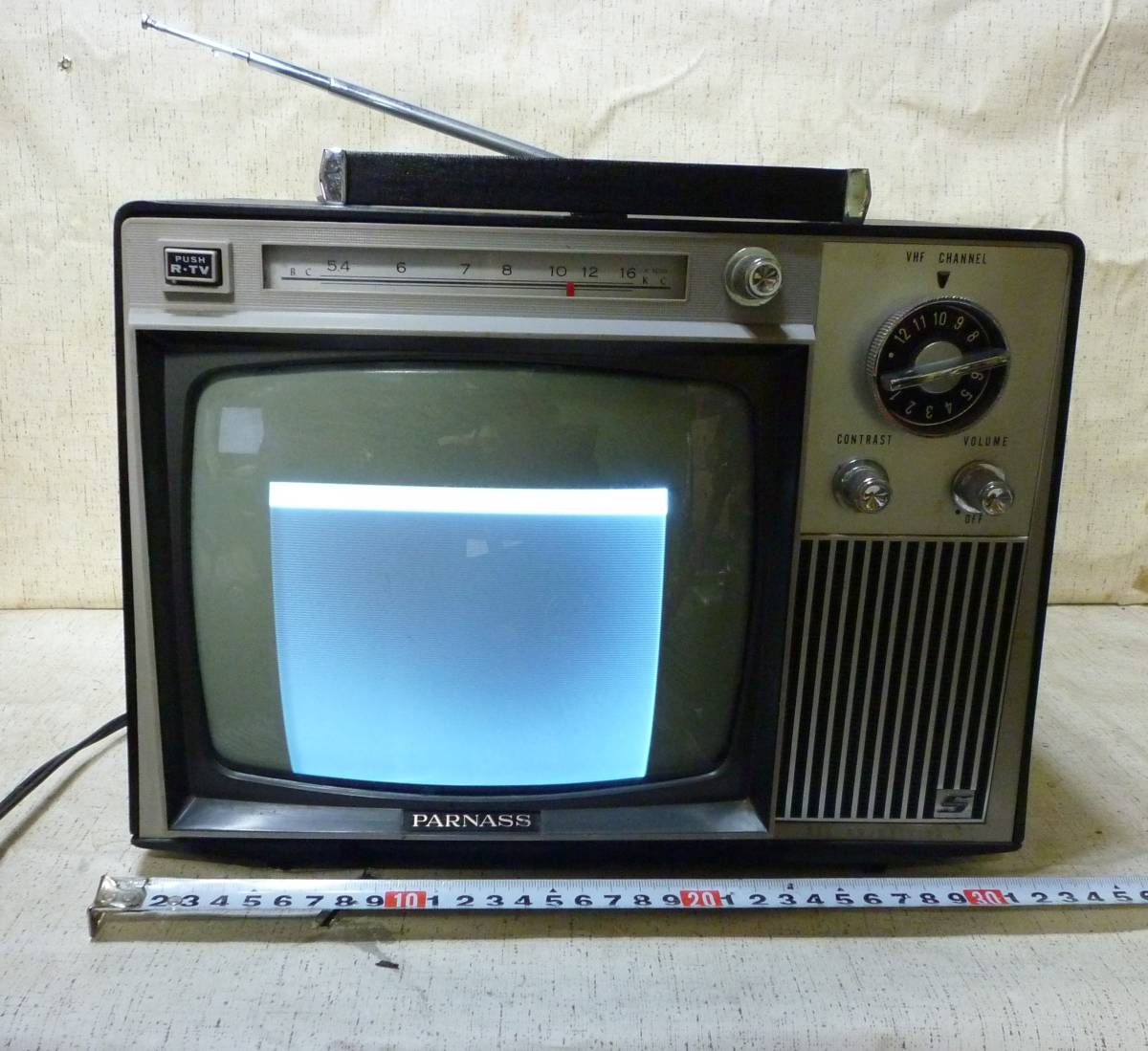 昭和レトロ 芝電機？ ラジオ付き ポータブル トランジスタ テレビ