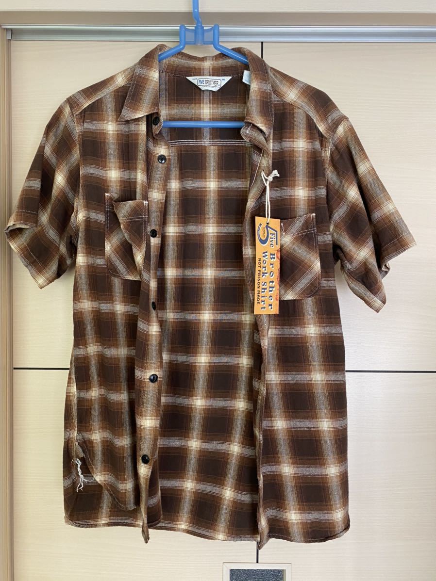FIVE BROTHER 半袖 チェックシャツ キムタク着 HERO Lサイズ 初