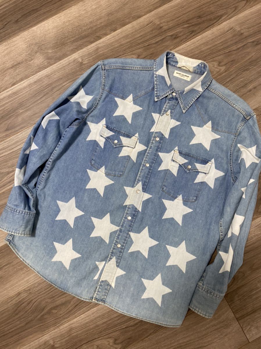サンローランパリ Saint Laurent 16SS スター ブリーチ オーバーサイズ 