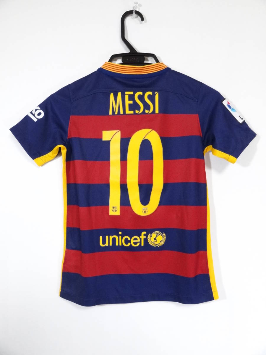 バルセロナ 10 Messi メッシ 15 16 ホーム ユニフォーム ジュニアs 130 140cm ナイキ Nike 送料無料 Barcelona サッカー 子供 キッズ の落札情報詳細 ヤフオク落札価格情報 オークフリー スマートフォン版
