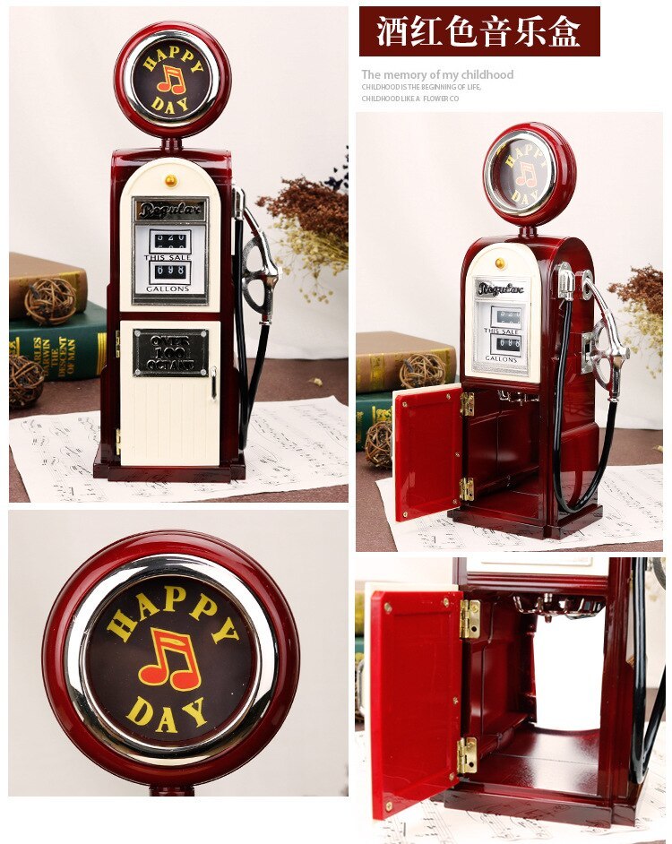 新品】アメリカンな雰囲気◎オルゴール 給油機風 おしゃれ ショップ
