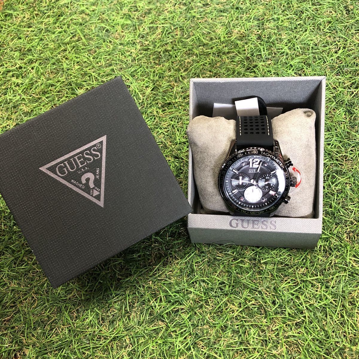 新品 定価27 500円 H Xz710 Guess ゲス W0971g1 腕時計 時計 ウォッチ ブラック ステッチ メンズ アクセサリー 新品 未使用 電池切れ の落札情報詳細 ヤフオク落札価格情報 オークフリー スマートフォン版