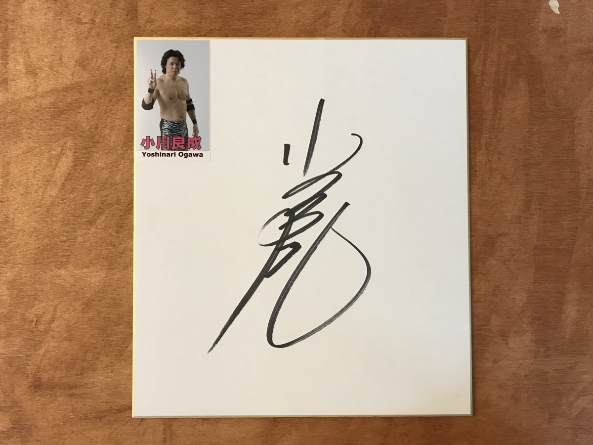 東洋の悪魔プロフェッサー田中 直筆サイン色紙 プロレス レトロ