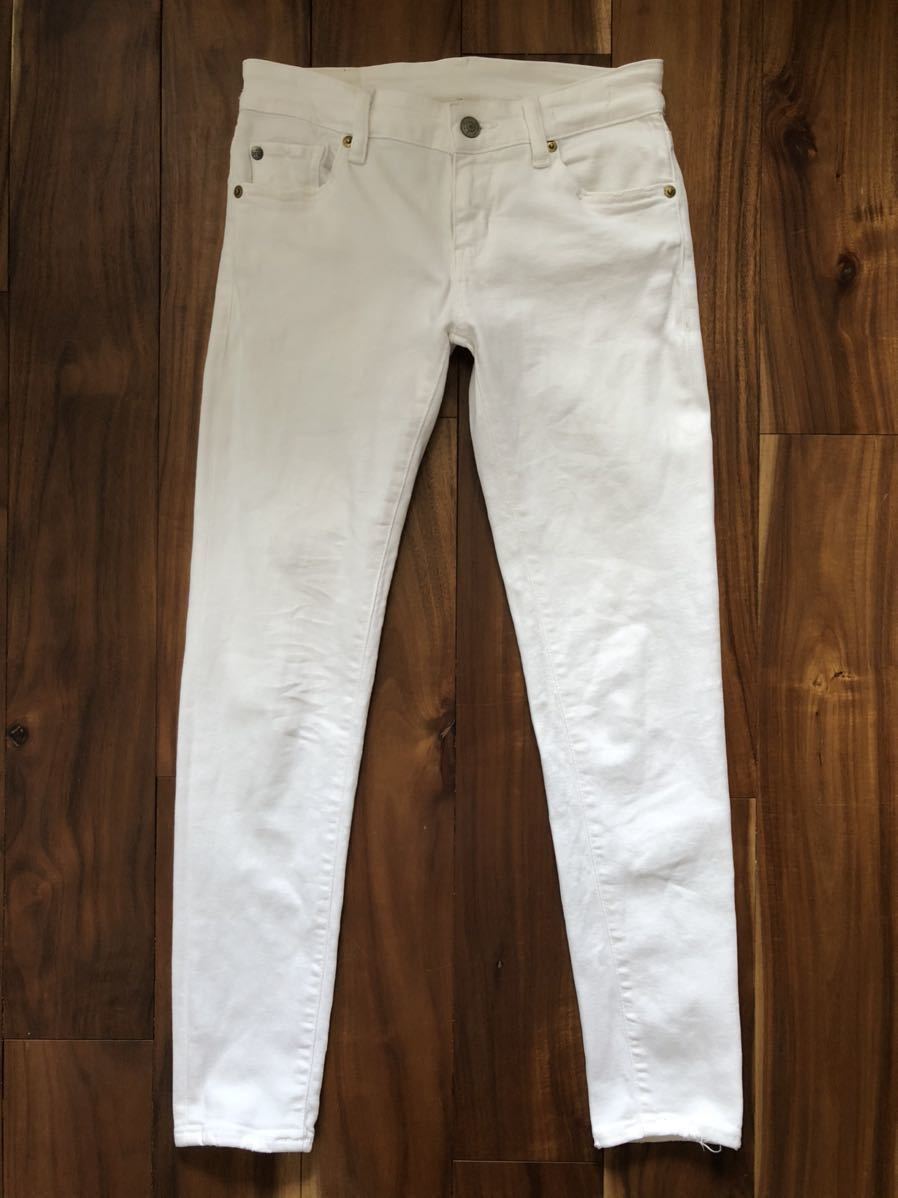 ラルフローレンdenim Supplyデニム サプライ ホワイトデニム 25 S 白 ストレッチスキニーパンツ スリムフィット レザー Rrl メンズxxs の落札情報詳細 ヤフオク落札価格情報 オークフリー スマートフォン版
