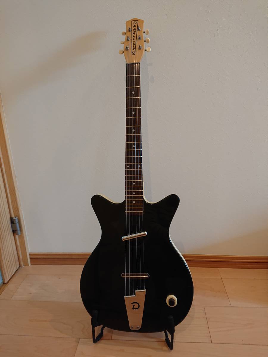 ソフトケース付き！Danelectro エレキギター ブラック ☆ Danelectro Convertible Black モディファイ済み 純正ソフトケース