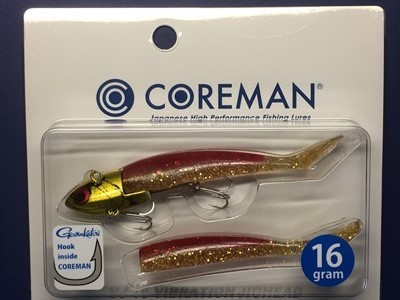 新品 ルアー コアマン Vj 16 金ヘッド アカキン ジグヘッド シャッドテールワーム ソルト シーバス デイゲームにも の落札情報詳細 ヤフオク落札価格情報 オークフリー スマートフォン版