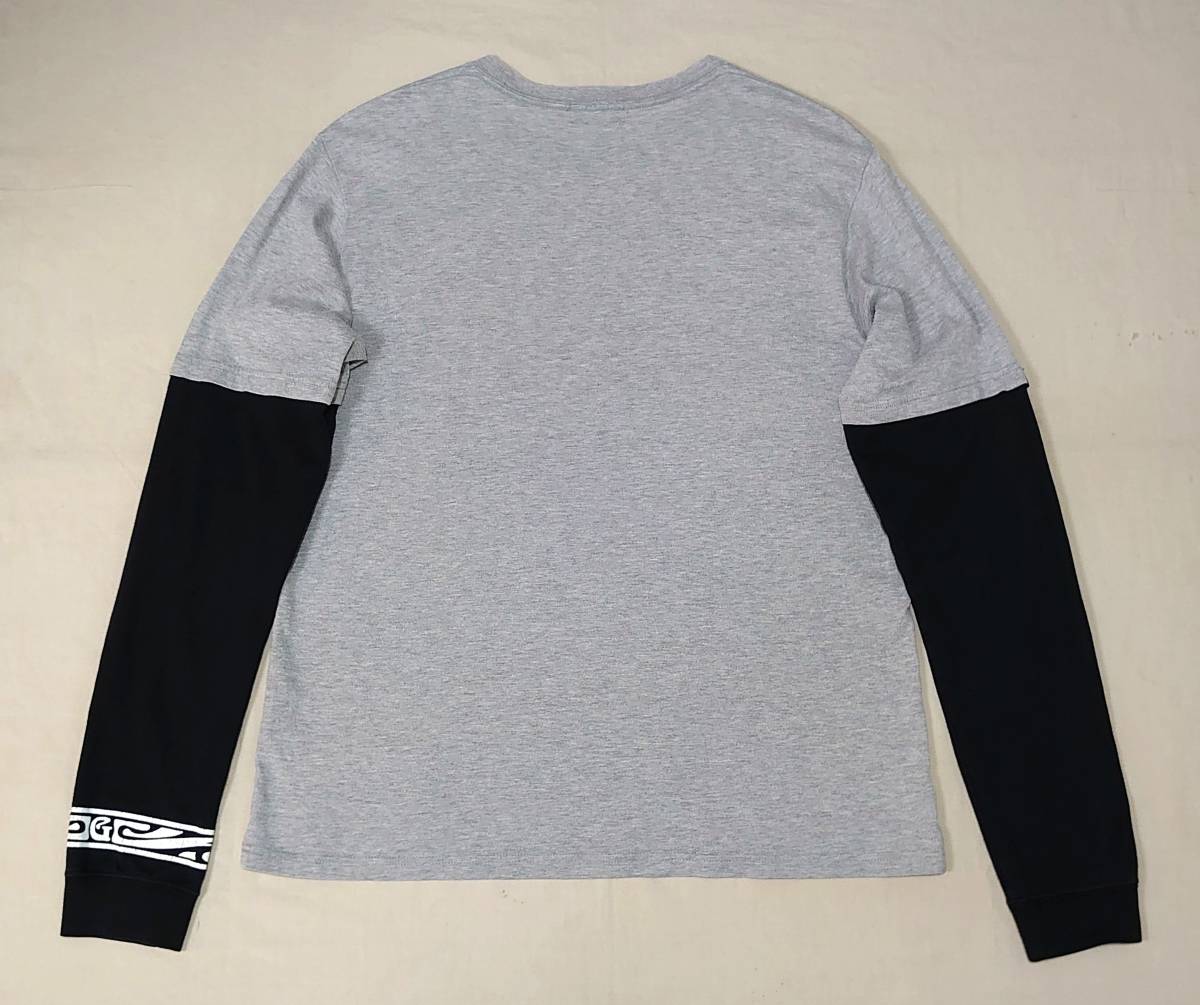 GOODENOUGH グッドイナフ フェイクレイヤードTシャツ 灰×黒 ロンT 
