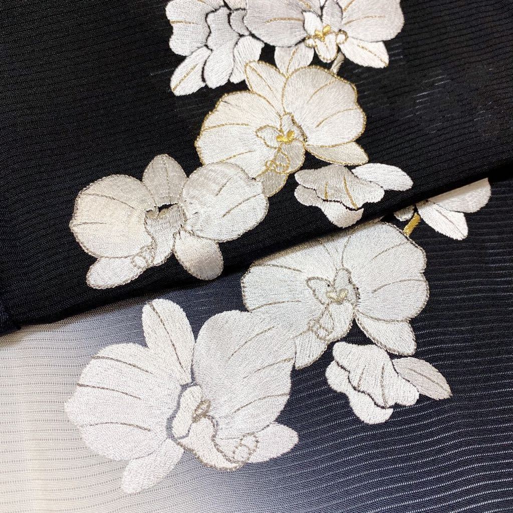 訪問着　総刺繍　ぼかし染　蘇州刺繍　仙頭刺繍　品のある花　正絹 訪問着総刺繍ぼかし染蘇州刺繍仙頭刺繍品のある花正絹