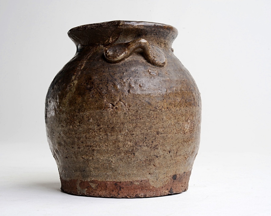 骨董 茶道具 越前焼 蹲 花道 華道 骨董・茶道具】☆古い 越前焼