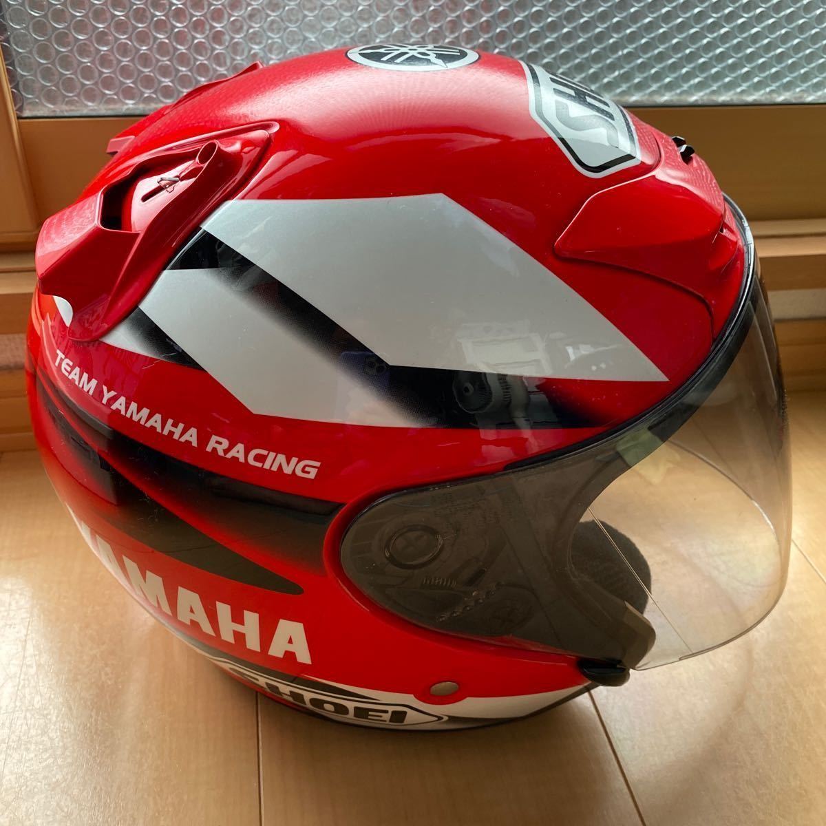 SHOEI J-FORCEⅡ jforce2 ジェットヘルメット 赤 SHOEI J-ForceⅡ YAMAHAコラボモデル 赤/レッド Lサイズ Jフォース2
