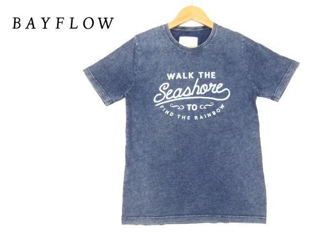 Bayflow Tシャツ インディゴ染め 藍染め サイズ2 半袖カットソー ベイフロー の落札情報詳細 ヤフオク落札価格情報 オークフリー スマートフォン版