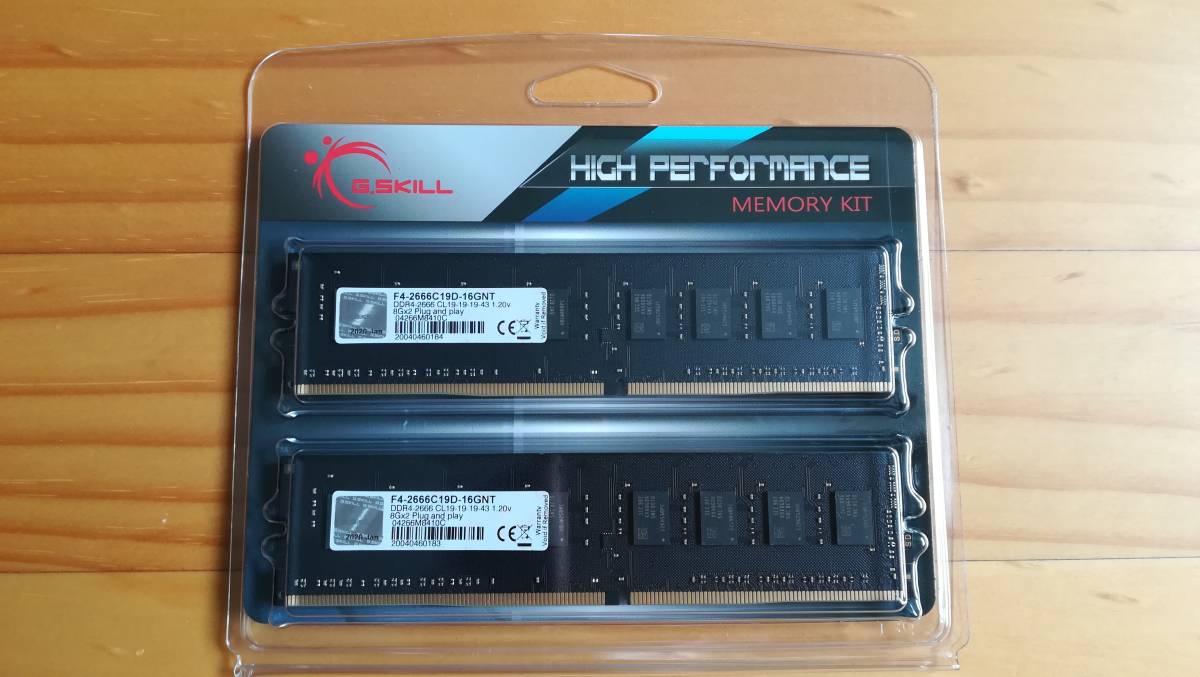 Ddr4 Dimm G Skill F4 2666c19d 16gnt Pc4 Ddr4 2666 8g 2枚セット 合計16g 送料無料 の落札情報詳細 ヤフオク落札価格情報 オークフリー スマートフォン版
