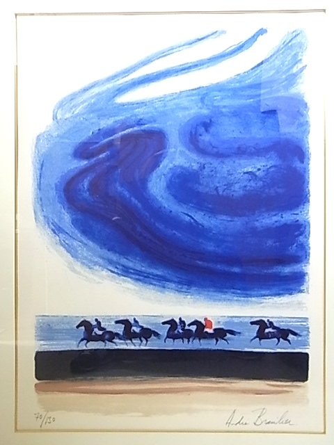 アンドレブラジリエ 「ヴァンセーヌの競馬」リトグラフ