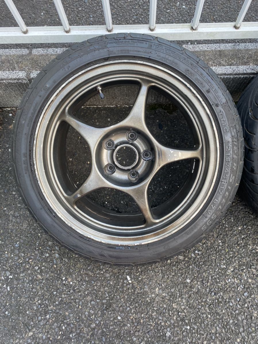 ENKEI RACING RS+M 17インチ7J 5穴PCD114.3 オフセット45 中古アルミ