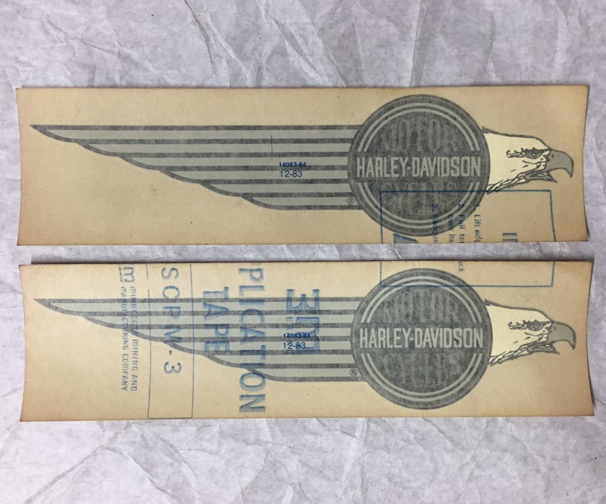 新品】Harley-Davidson 1984 ハーレー純正 タンクデカール 同品2枚組
