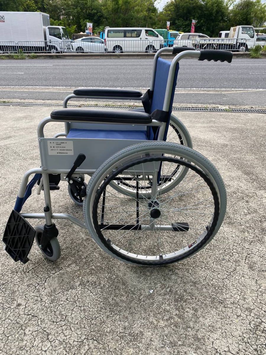 ◯I6268 コーナン スチール製 車いす 車椅子 自走式 折りたたみ KYR19