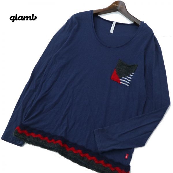 Glamb グラム ニット切替 胸ポケット 長袖 カットソー Tシャツ Sz 4 メンズ ネイビー 日本製 D67tc85 の落札情報詳細 ヤフオク落札価格情報 オークフリー スマートフォン版
