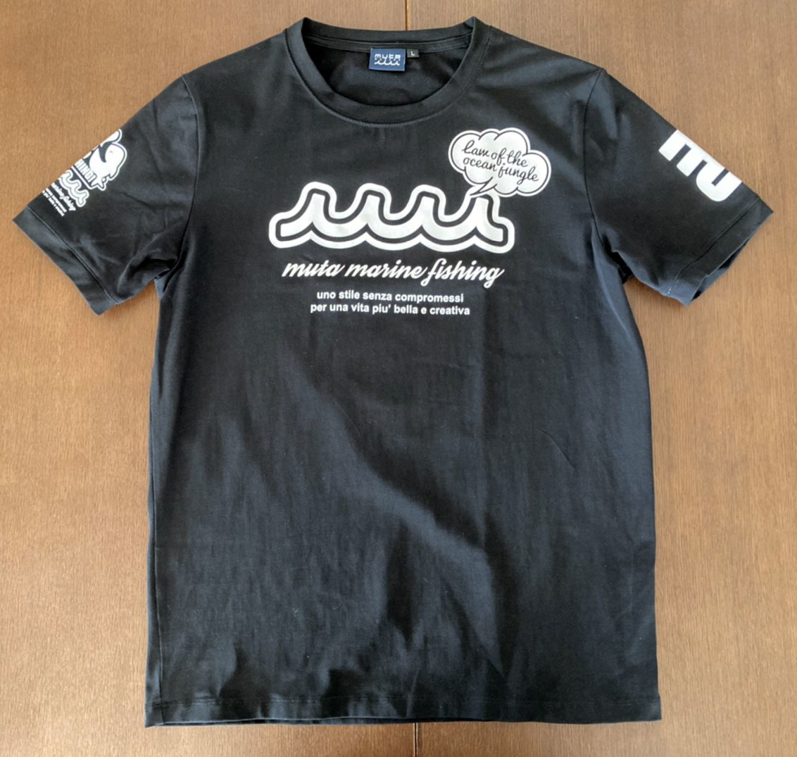 muta marine Fishing ムータマリンフィッシング Tシャツ XL 黒