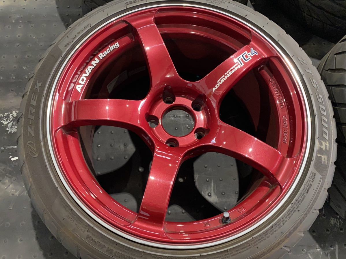 ヨコハマ ADVAN Racing TC-4 キャンディレッド 18x9J 114.3 5穴 +25,+