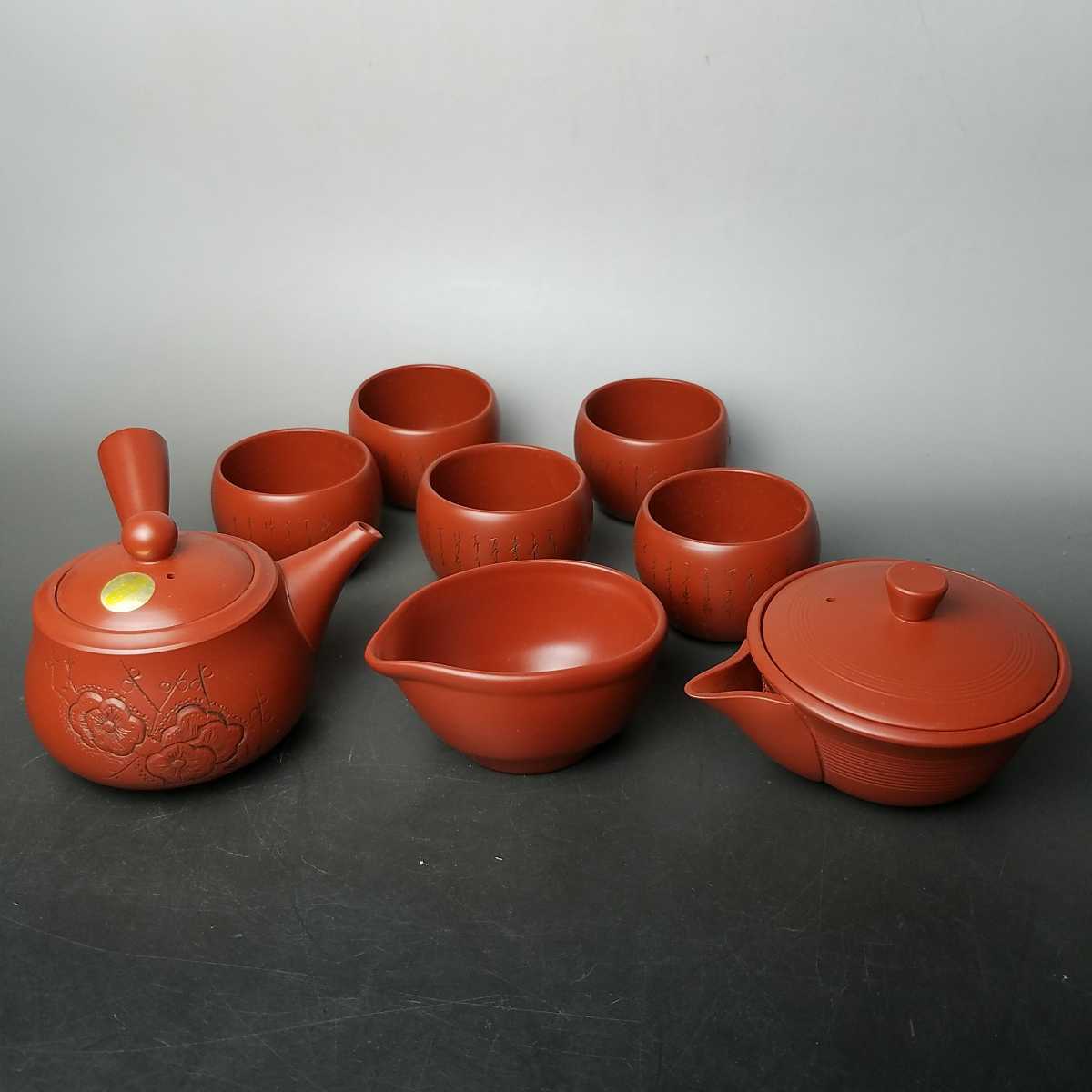 煎茶道具 常滑焼 杉江陶寿釣鐘型 急須 茶注 共箱 検/中国古玩唐物朱泥紫砂