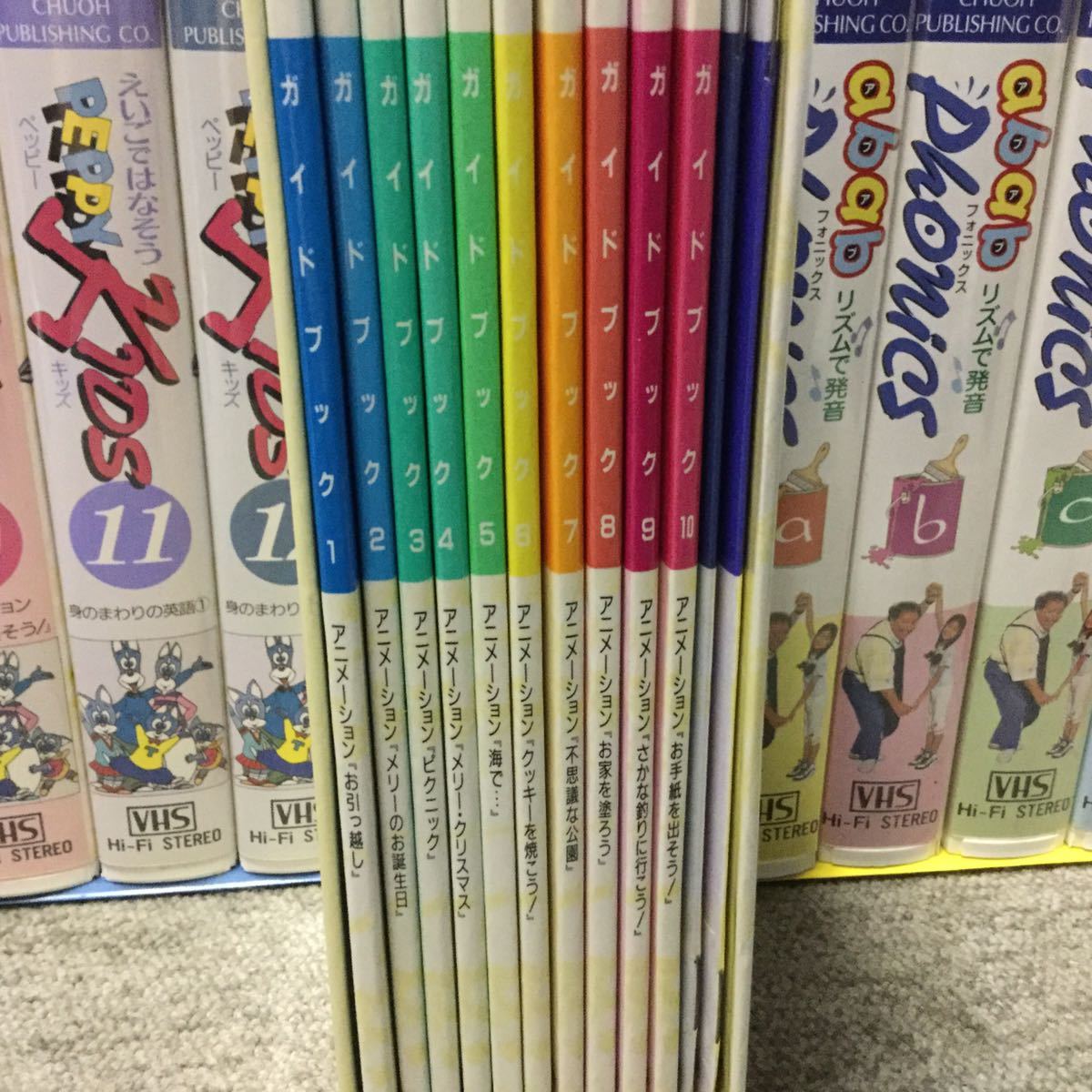 VHSビデオ 子ども英語教材セット えいごではなそうPEPPY KIDS リズムで
