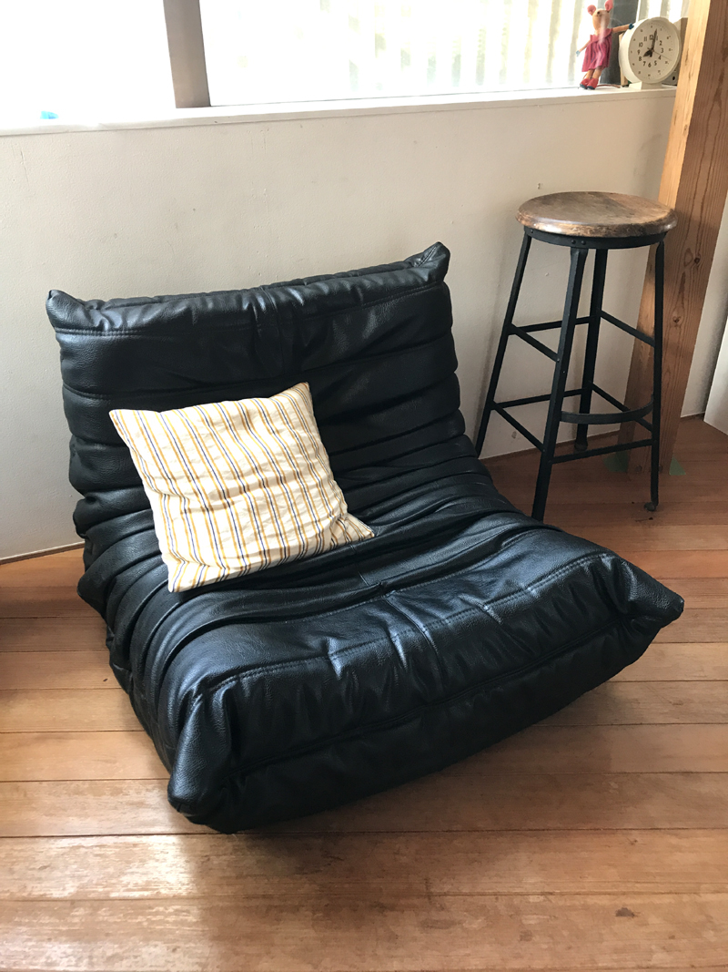 正規品 リーンロゼ トーゴ 1P ブラック レザー 合皮 ligne roset ligne roset リーンロゼ - TOGO トーゴ 1P ソファー 一人掛け 黒