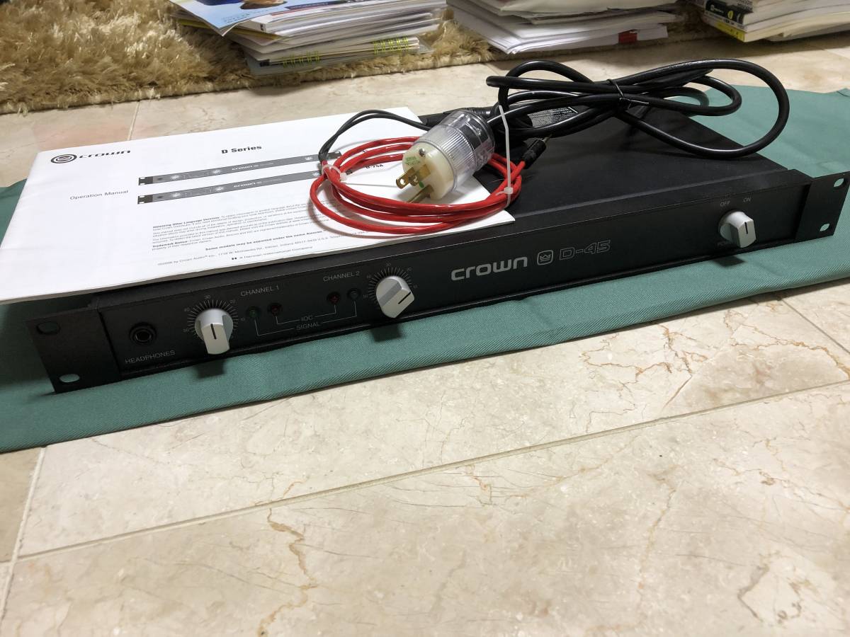 crown クラウン　D-45 パワーアンプ ジャンク CROWN by HARMAN AMCRON パワーアンプ D-45
