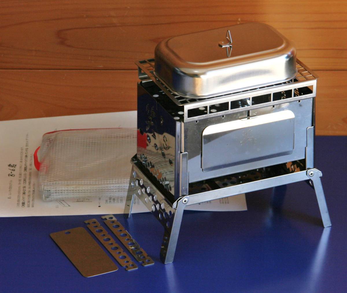 笑 ｓ ｂ ６君 コンパクト 焚き火 グリル B6君 ステンレス メッシュグリル 蓋 チタン ヘラ 付 の落札情報詳細 ヤフオク落札価格情報 オークフリー スマートフォン版